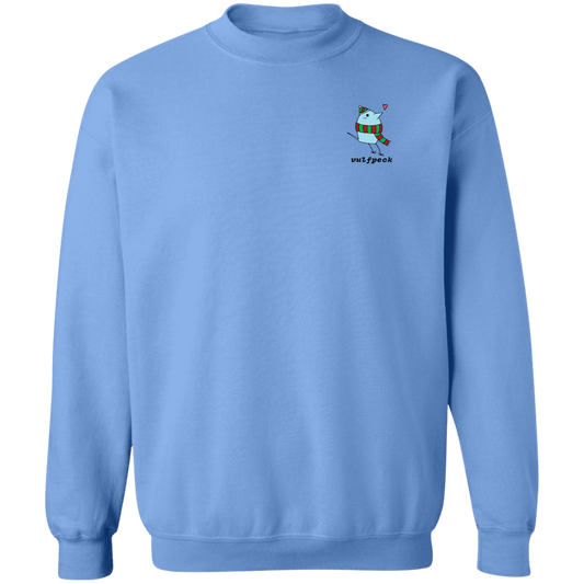 Cozy Blue Bird Crewneck Pullover Sweatshirt