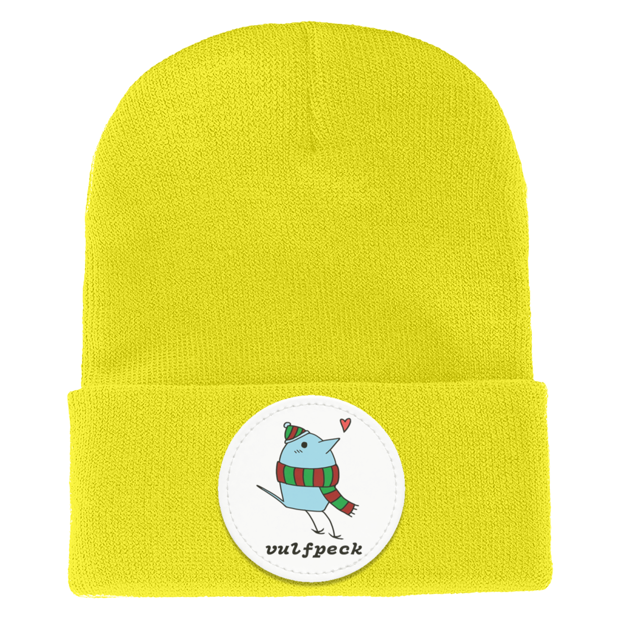 Cozy Blue Bird Cuffed Knit Beanie