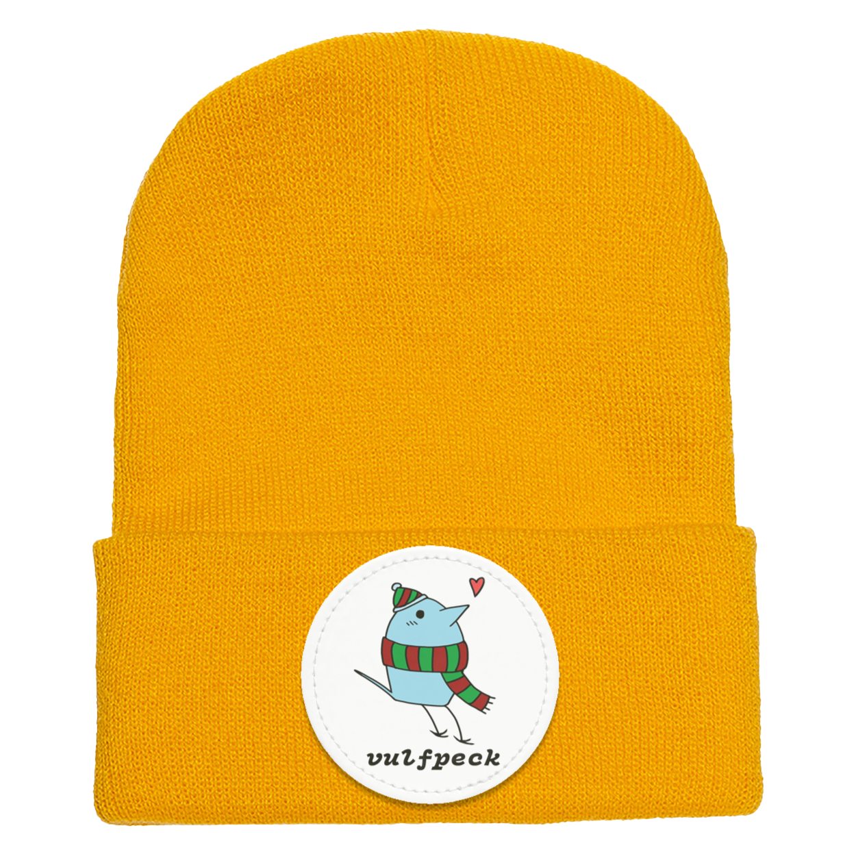 Cozy Blue Bird Cuffed Knit Beanie