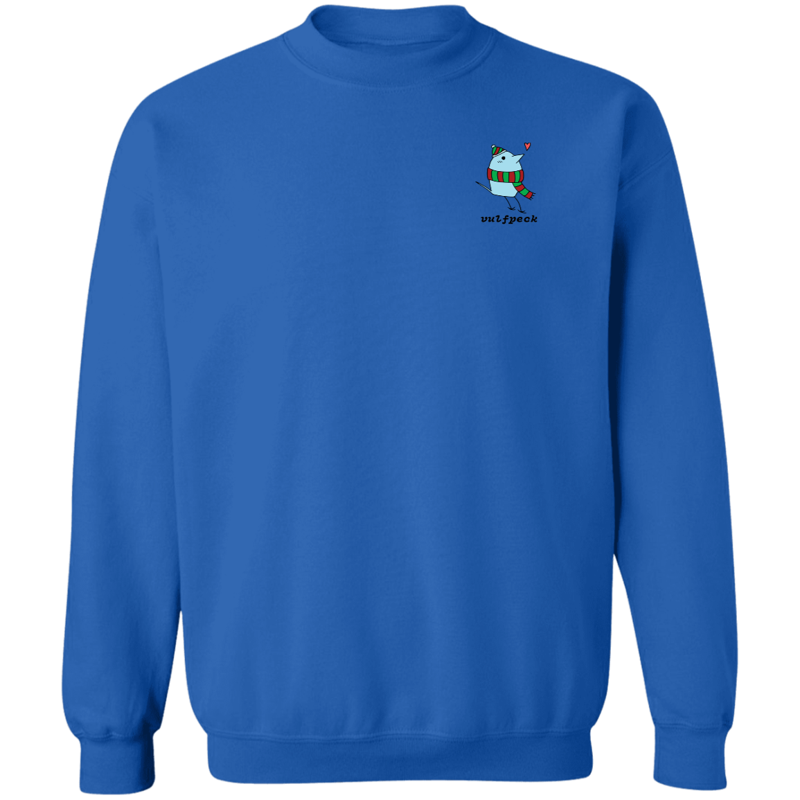 Cozy Blue Bird Crewneck Pullover Sweatshirt