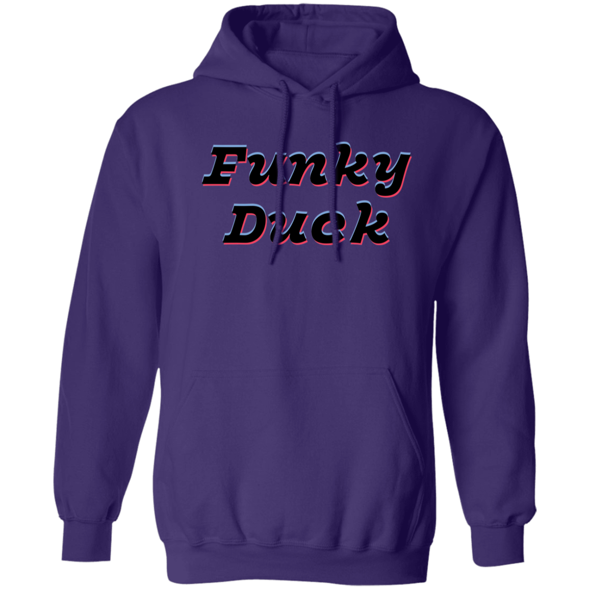 Funky Duck Pullover Hoodie (Bk/B/R)