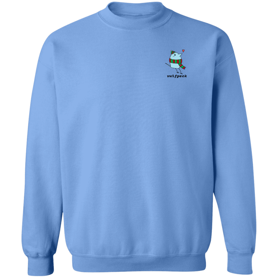 Cozy Blue Bird Crewneck Pullover Sweatshirt