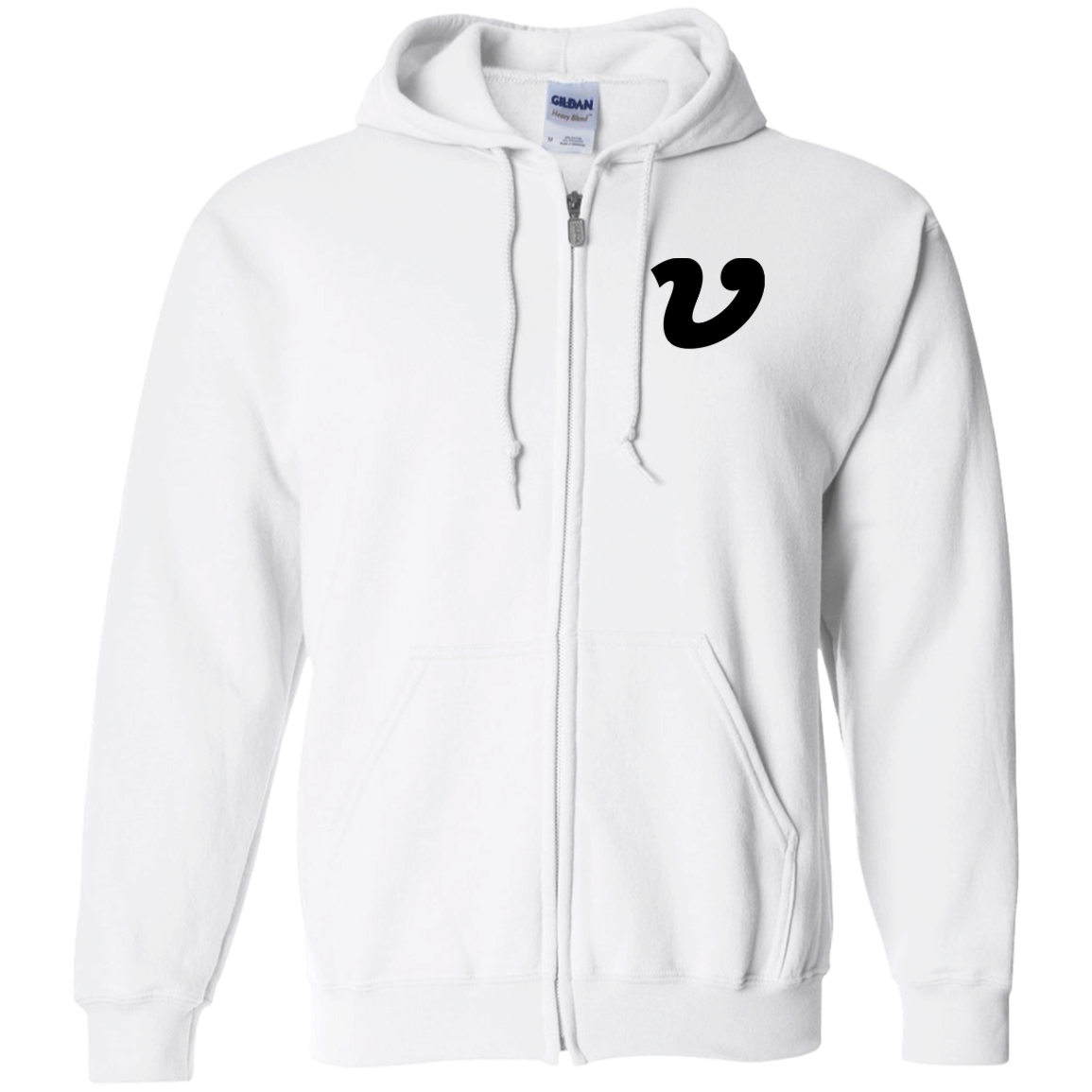 V Is For Vulf Zip Up Hooded Sweatshirt