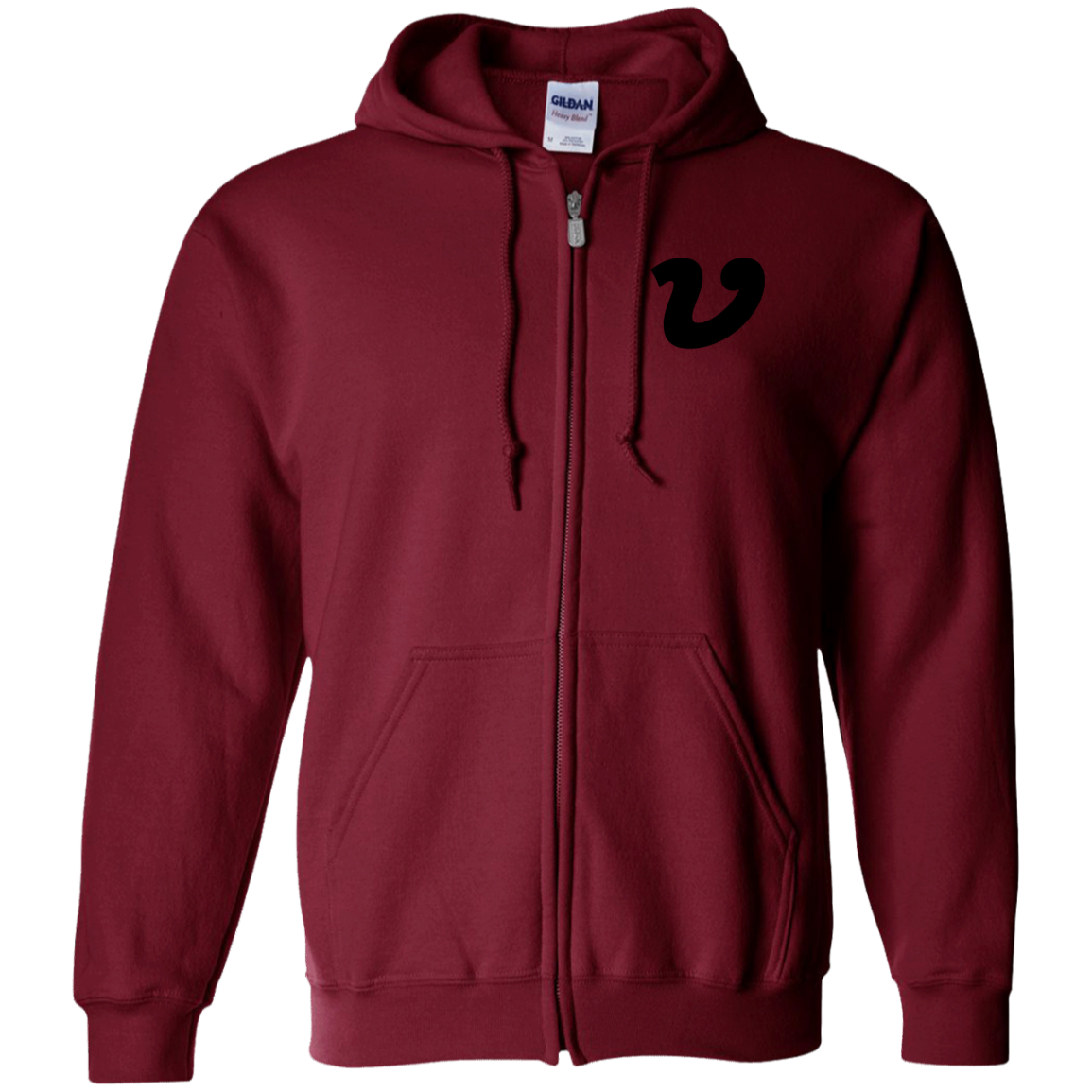 V Is For Vulf Zip Up Hooded Sweatshirt