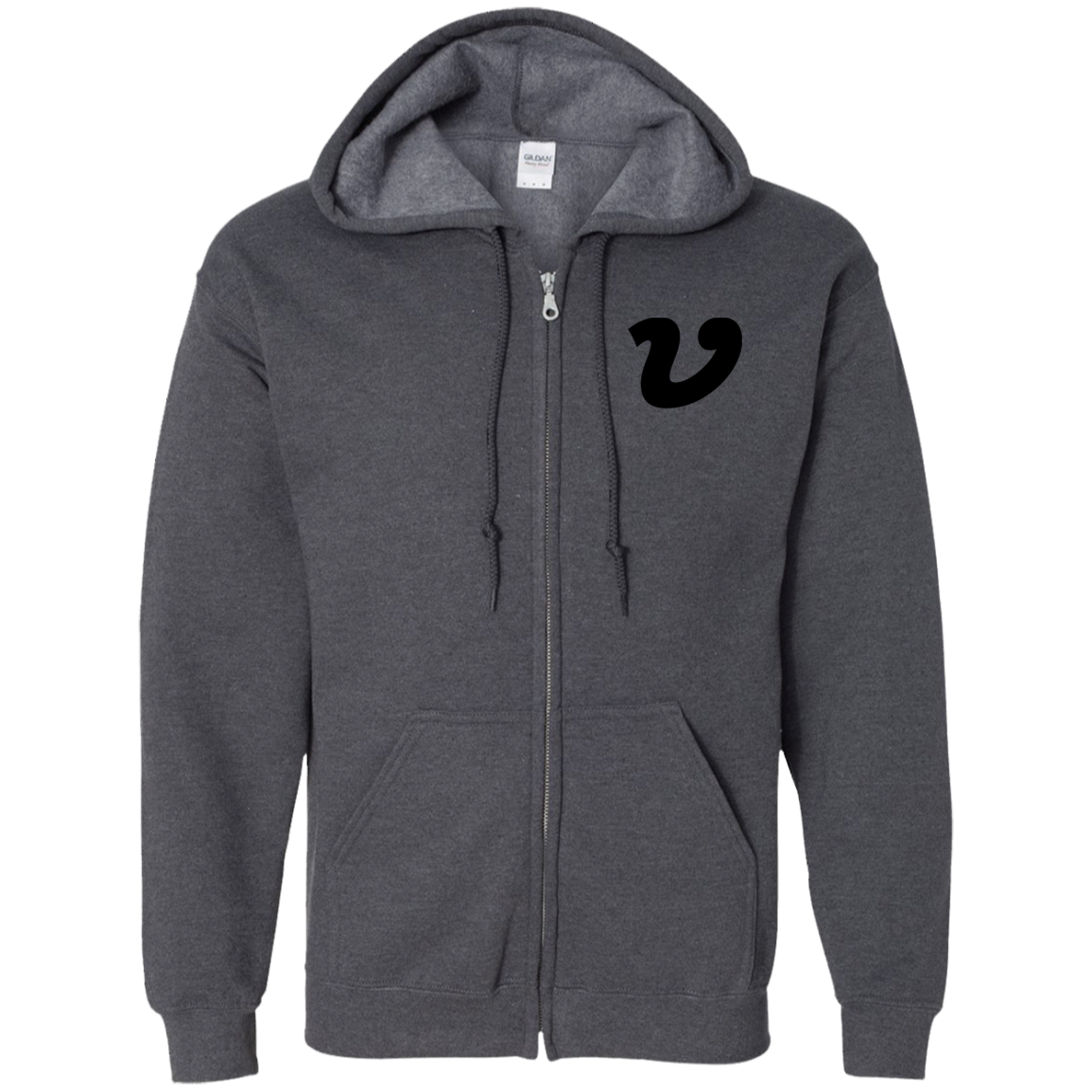 V Is For Vulf Zip Up Hooded Sweatshirt