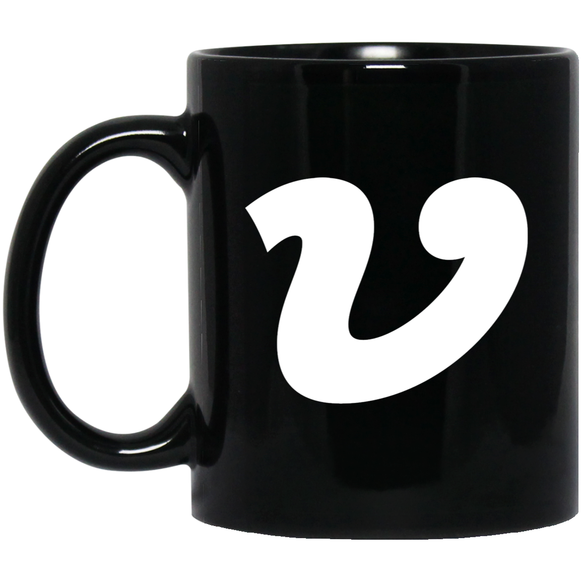 V is for Vulf 11oz Black Mug