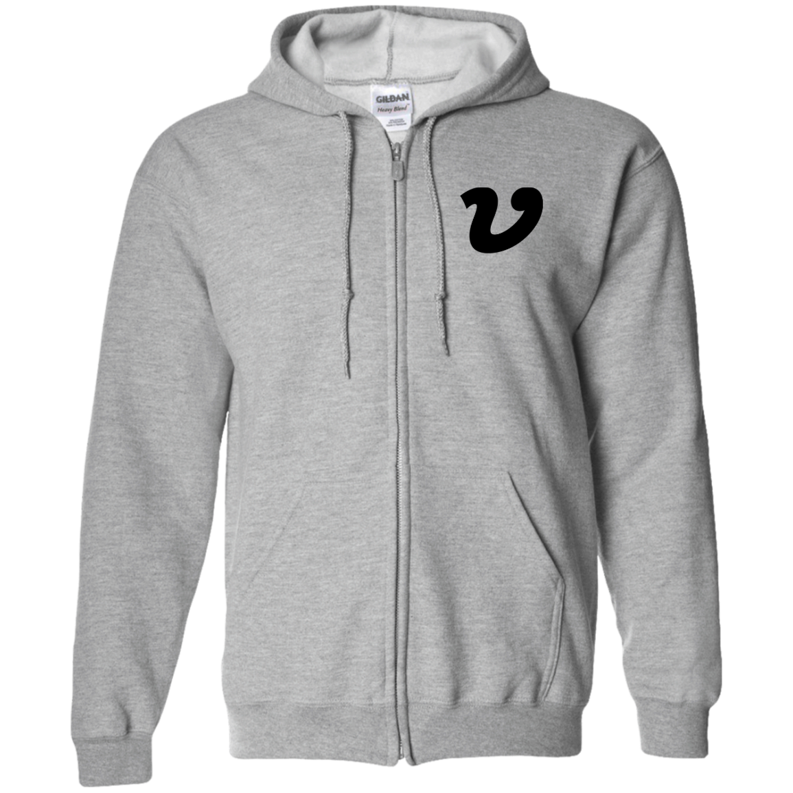 V Is For Vulf Zip Up Hooded Sweatshirt