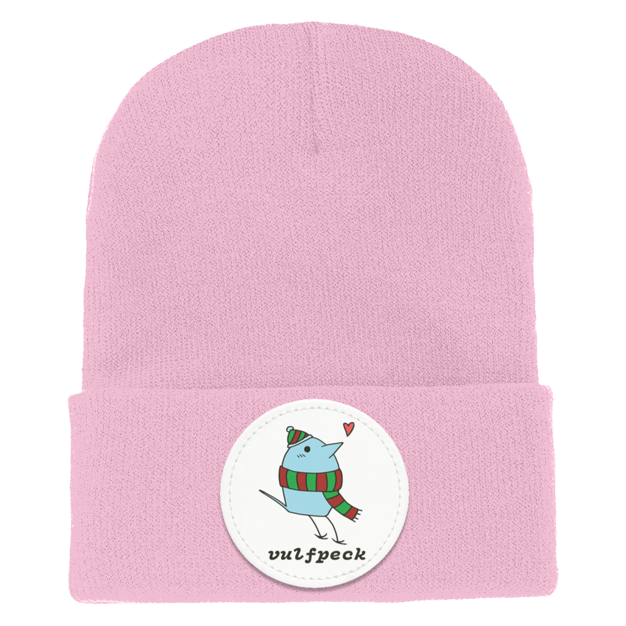 Cozy Blue Bird Cuffed Knit Beanie