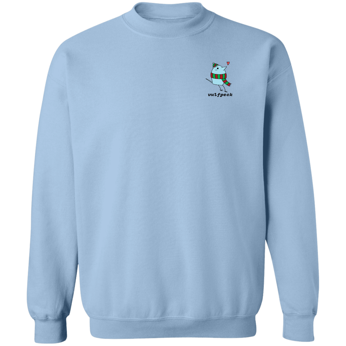 Cozy Blue Bird Crewneck Pullover Sweatshirt